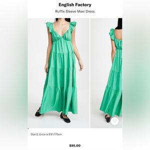 English Factory Ruffle Sleeve Maxi Dress